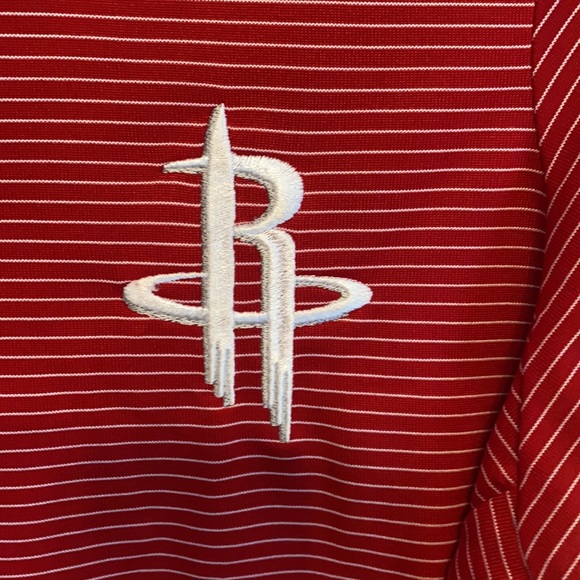 Houston Rockets SS Antigua Polo Red & White - Picture 3 of 9